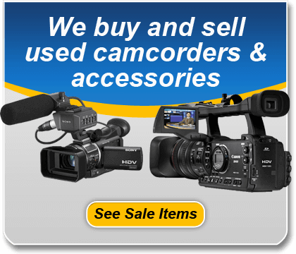 2013 We buy and sell used camcorders and accessories banner ad