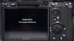 Camera Error On Sony Camera 