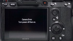 Camera Error On Sony Camera